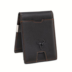 Men's Wallet With Card Slots Money Clip Top Layer Cowhide