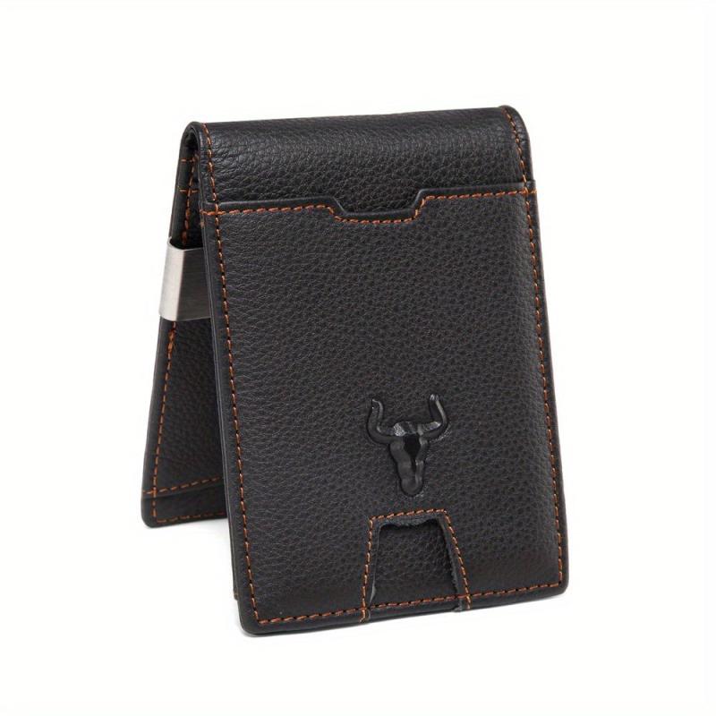 Men's Wallet With Card Slots Money Clip Top Layer Cowhide