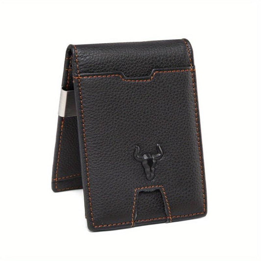 Men's Wallet With Card Slots Money Clip Top Layer Cowhide