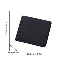Men's Canvas Short Wallet Card Purse Holder Large Capacity Horizontal Wallet