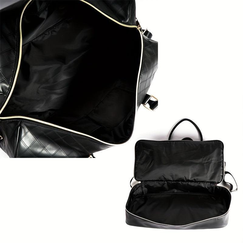 Men's Casual PU Leather Travel Shoulder Bag Large Capacity