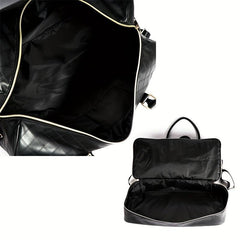 Men's Casual PU Leather Travel Shoulder Bag Large Capacity
