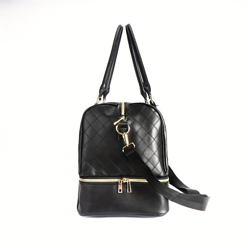 Men's Casual PU Leather Travel Shoulder Bag Large Capacity