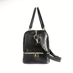 Men's Casual PU Leather Travel Shoulder Bag Large Capacity