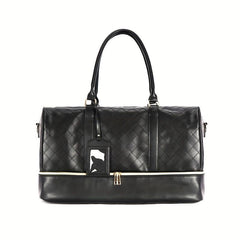 Men's Casual PU Leather Travel Shoulder Bag Large Capacity