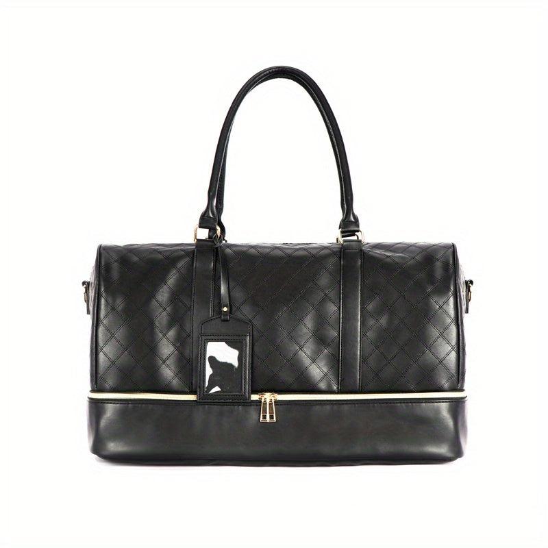 Men's Casual PU Leather Travel Shoulder Bag Large Capacity