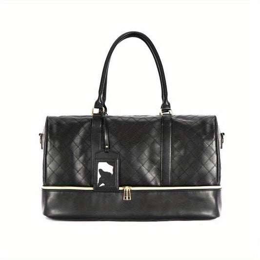 Men's Casual PU Leather Travel Shoulder Bag Large Capacity