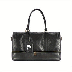 Men's Casual PU Leather Travel Shoulder Bag Large Capacity