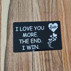 Engraved Aluminum Alloy Wallet Insert Card