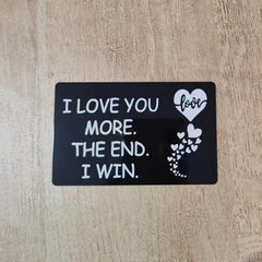 Engraved Aluminum Alloy Wallet Insert Card