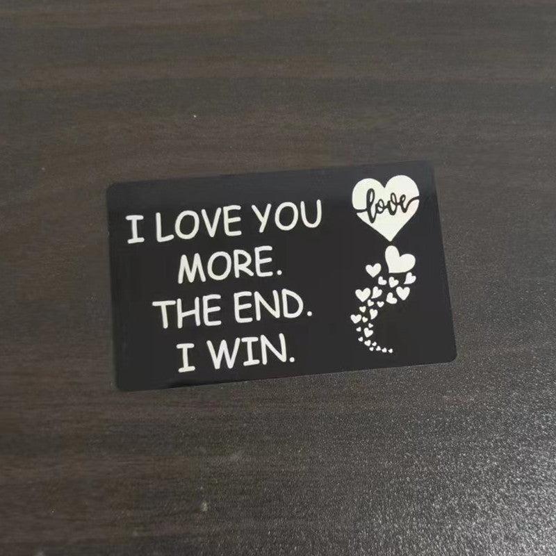 Engraved Aluminum Alloy Wallet Insert Card