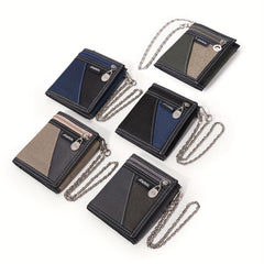 Three fold Short Canvas Casual Wallet Men's Zipper Wallet