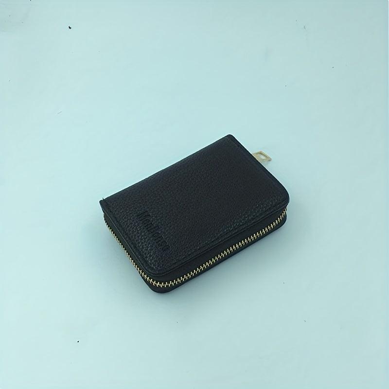 Men's Leather Card Holder Zipper Wallet Coin Purse