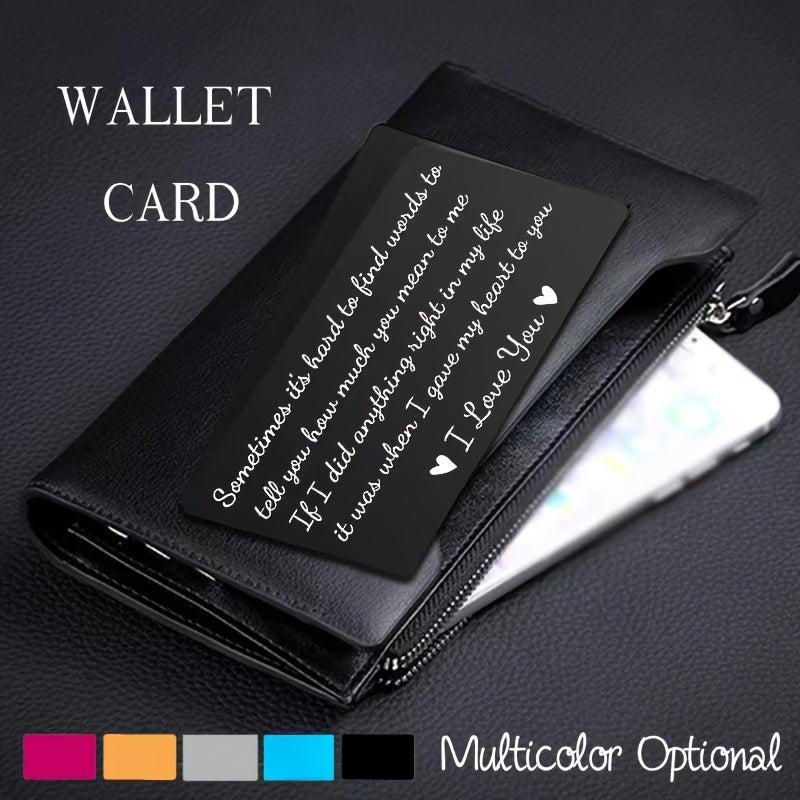 Aluminum Lettering Card Wallet Clip for Couple Postcard Business Card