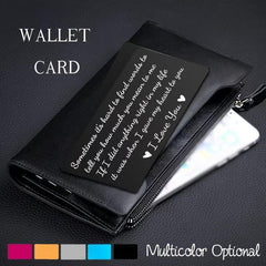 Aluminum Lettering Card Wallet Clip for Couple Postcard Business Card