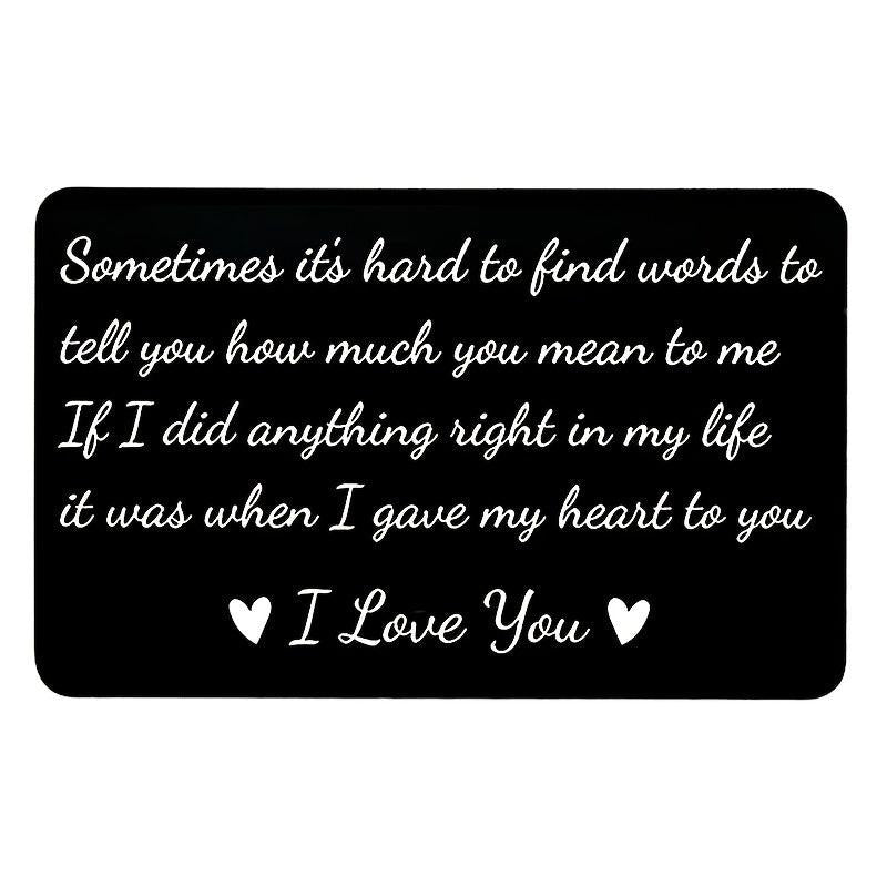 Aluminum Lettering Card Wallet Clip for Couple Postcard Business Card