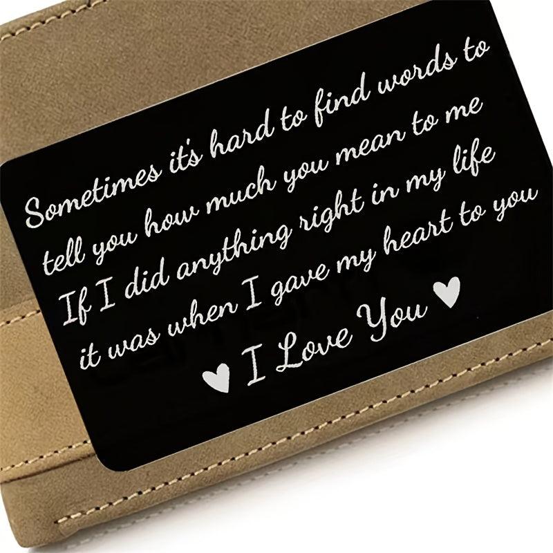 Aluminum Lettering Card Wallet Clip for Couple Postcard Business Card