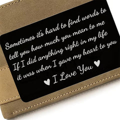 Aluminum Lettering Card Wallet Clip for Couple Postcard Business Card