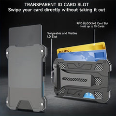 Men's RFID Blocking Metal Card Holder with ID Slot