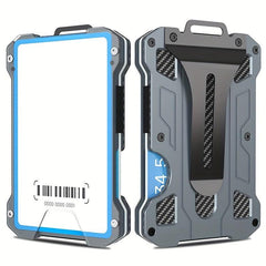 Men's RFID Blocking Metal Card Holder with ID Slot