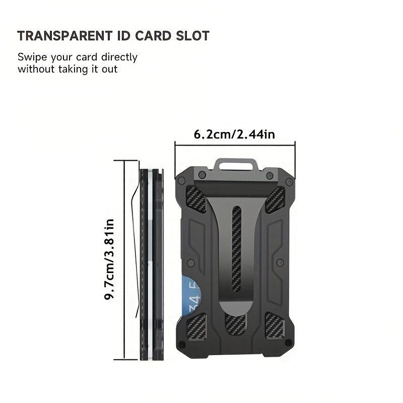 Men's RFID Blocking Metal Card Holder with ID Slot