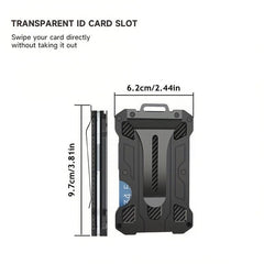 Men's RFID Blocking Metal Card Holder with ID Slot