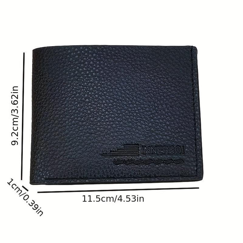Men's PU Leather Short Wallet Money Clip Wallet