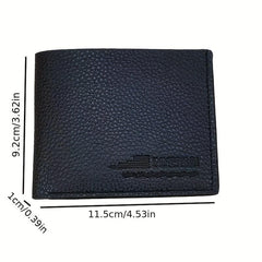 Men's PU Leather Short Wallet Money Clip Wallet