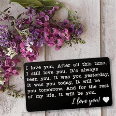 1pc I Love You Alloy Card Christmas Gift For Couple