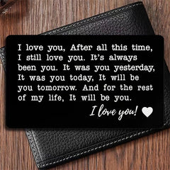 1pc I Love You Alloy Card Christmas Gift For Couple