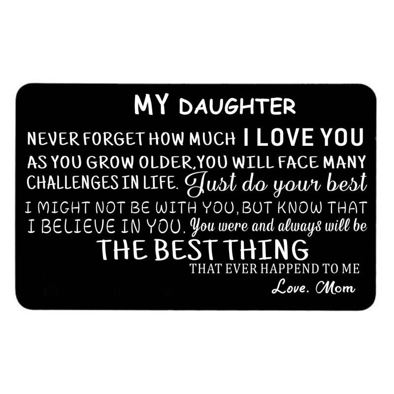 1 Pc Wallet Insert Card For Son Metal Carving Card Gift From Mom Dad