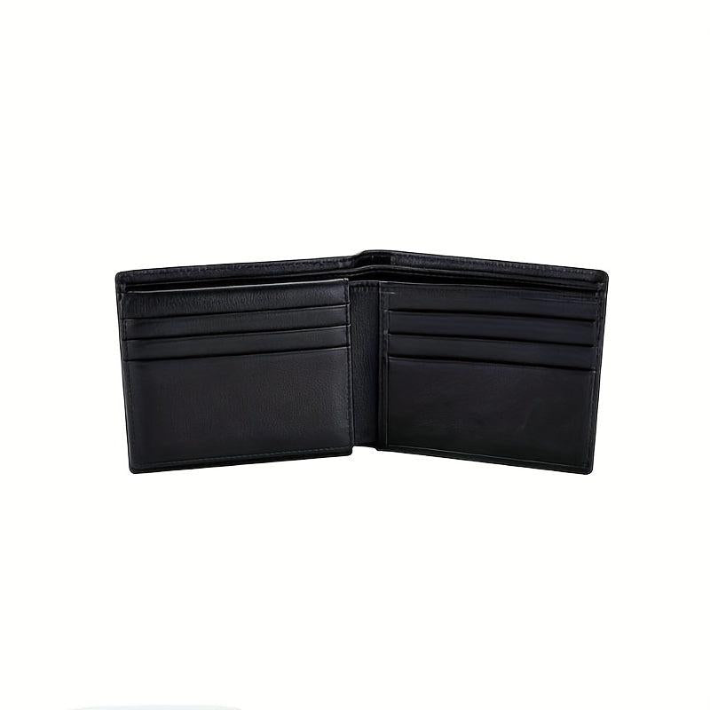 RFID Blocking Leather Wallet For Men Bifold Top Flip Extra Capacity