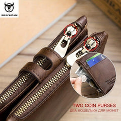 Men's Leather Wallets Large Capacity card Slot Credit Card Wallets Personalized