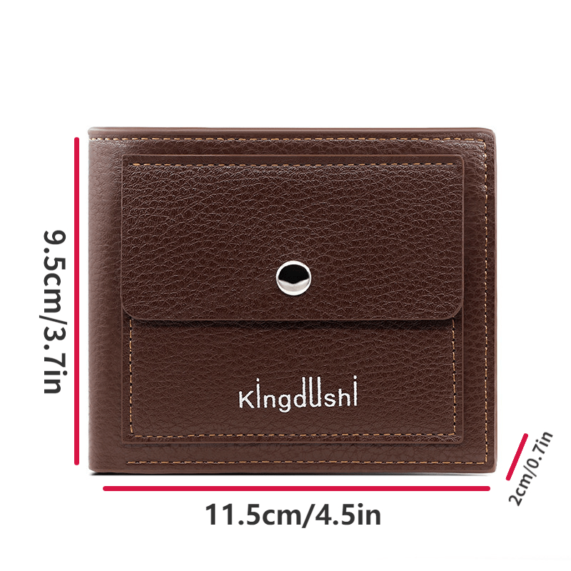 Men's Retro PU Leather Short Wallet With Card Slots