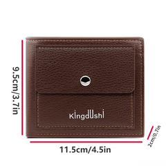 Men's Retro PU Leather Short Wallet With Card Slots