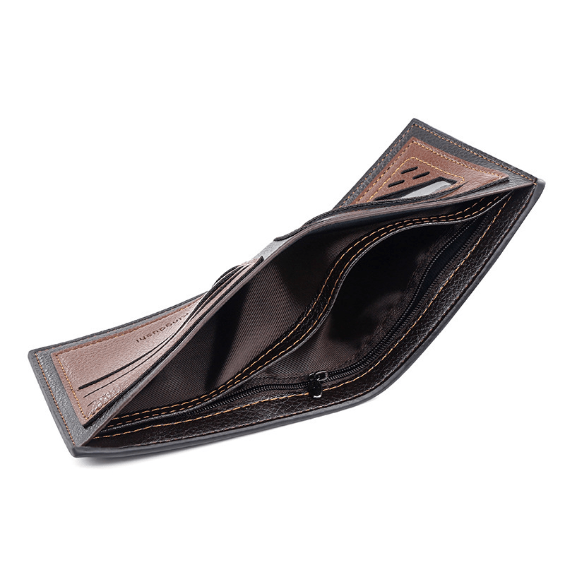 Men's Retro PU Leather Short Wallet With Card Slots
