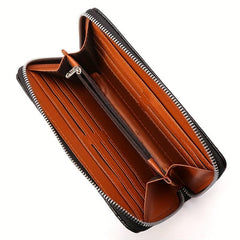 Crocodile Pattern Long Zipper Clutch Handbag