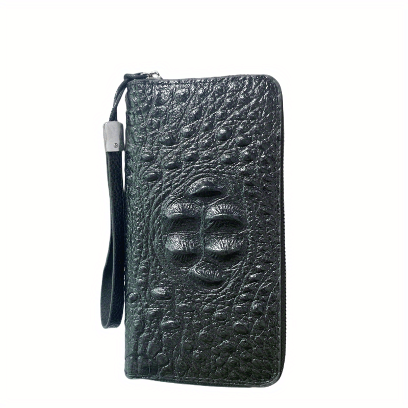 Crocodile Pattern Long Zipper Clutch Handbag