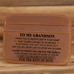 Men's Vintage Leather Card Holder Money Clip