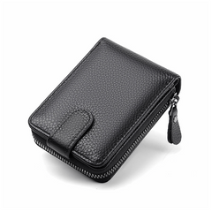 Men's Leather Card Holder Zipper Wallet Coin Purse
