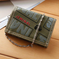 Men's Letter Print Wallet Thin Coin Purse