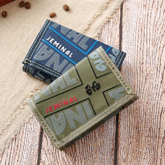 Men's Letter Print Wallet Thin Coin Purse