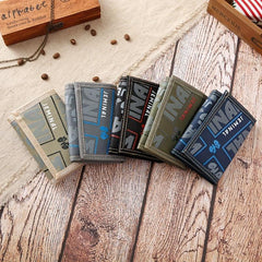 Men's Letter Print Wallet Thin Coin Purse