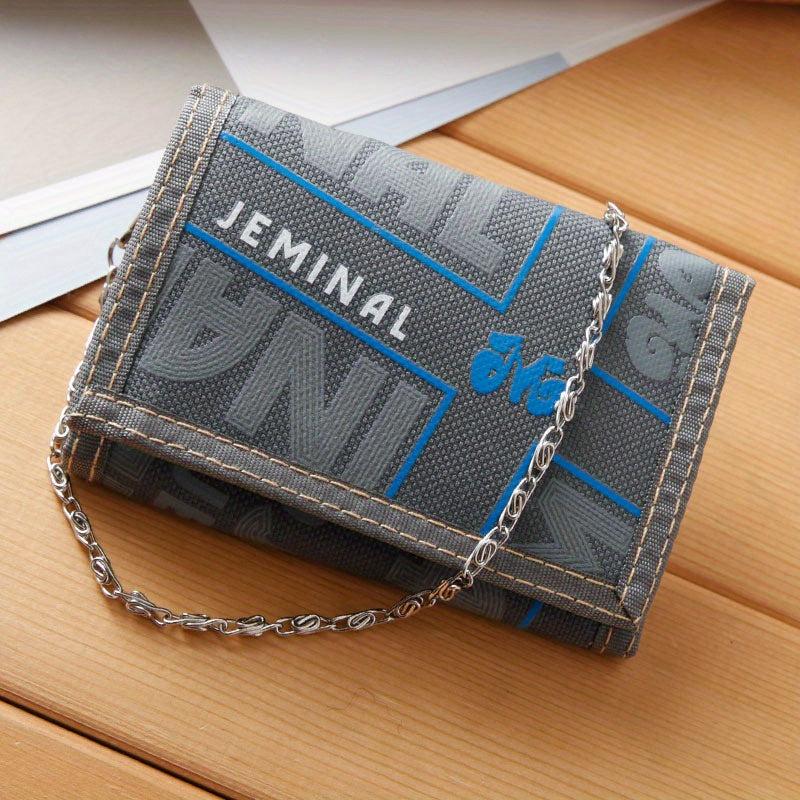 Men's Letter Print Wallet Thin Coin Purse