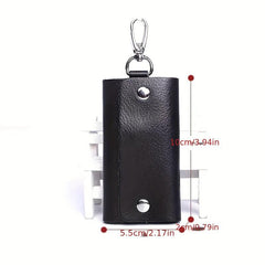 Leather Key Case Hasp Key Bag