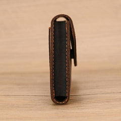 Men's Crazy Horse Leather Long Wallet Vintage Phone Bag Clutch Money Clip