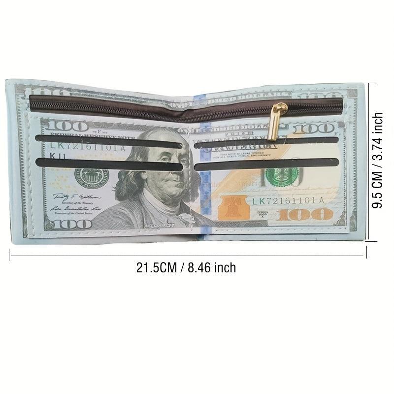 Men's Slim Dollar Wallet Credit Card Holder Funny PU Leather Wallet