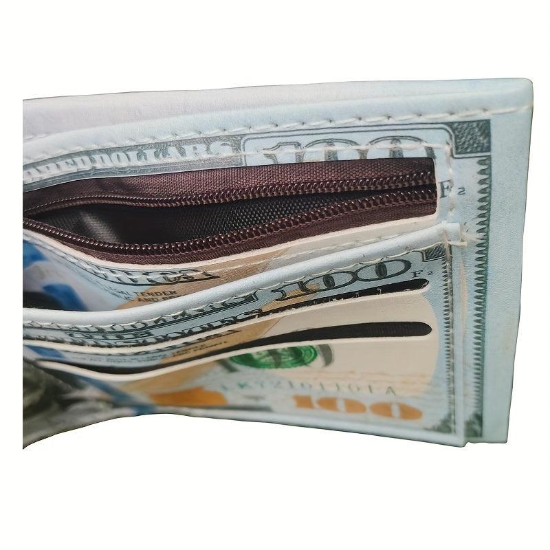 Men's Slim Dollar Wallet Credit Card Holder Funny PU Leather Wallet