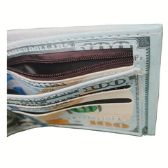 Men's Slim Dollar Wallet Credit Card Holder Funny PU Leather Wallet