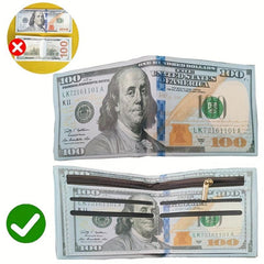 Men's Slim Dollar Wallet Credit Card Holder Funny PU Leather Wallet